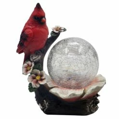 Coupon 😍 Santa's Workshop Resin Cardinal With Glass Gazing Ball 🔔
