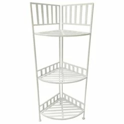 Best reviews of 🥰 Santa's Workshop Iron 3-Tier Corner Shelf In Antique White 😀