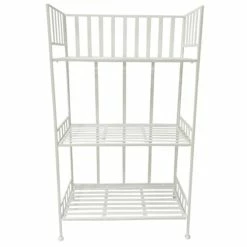 Best Sale 👍 Santa's Workshop Iron 3-Tier Shelf In Antique White 🌟