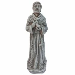 Cheap 😍 Santa's Workshop Cold Cast St. Francis Figure - Grey 🔥