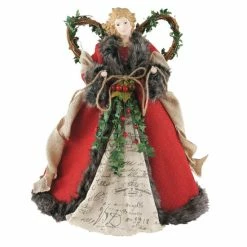 Best Pirce 🎉 Santa's Workshop 16' Red Homespun Angel Figurine 💯