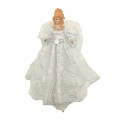 Best Sale 👍 Santa's Workshop 14" White & Silver Angel Tree Topper ✔️