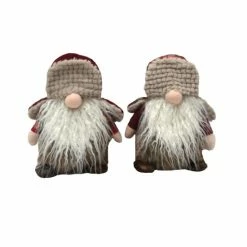 Budget ✔️ Santa's Workshop 9" Old Plaid Gnomes Set Of 2 😍