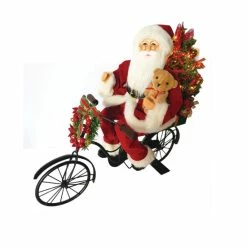 Cheapest 🎉 Santa's Workshop 19" Red Santa On Bike LED 🛒