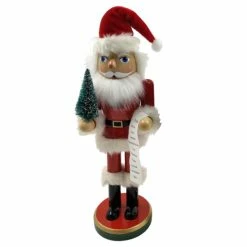 Coupon 😍 Santa's Workshop 14" Santa With Tree & List Nutcracker 🔥