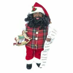 Deals ⌛ Santa's Workshop 15" Black Santa With Horse 👍