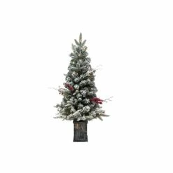 Best Pirce 🌟 Santa's Workshop 36" Flocked Entryway Tree With 50 LED Lights 💯