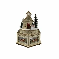 New 😉 Santa's Workshop 7.75" Musical Lighted Church 😉
