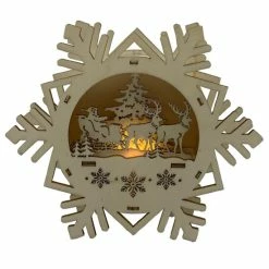 Best Sale 👍 Santa's Workshop 7" Lighted Snowflake Scene 👍
