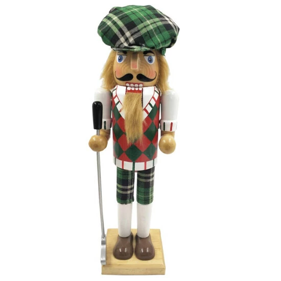 New π₯ Santa's Workshop 14" Green Plaid Golfer Nutcracker β€οΈ 1 New π₯ Santa's Workshop 14" Green Plaid Golfer Nutcracker β€οΈ