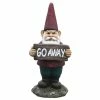 Best Pirce 😍 Santa's Workshop "Go Away" Sign Gnome Statue 😉