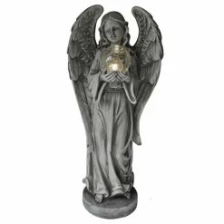Deals 👏 Santa's Workshop Angel Statue With Solar-Powered Glass Ball ✔️
