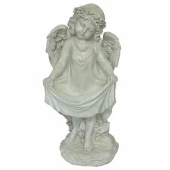 Outlet 🎁 Santa's Workshop Angel Bird Feeder - Antique White 😉